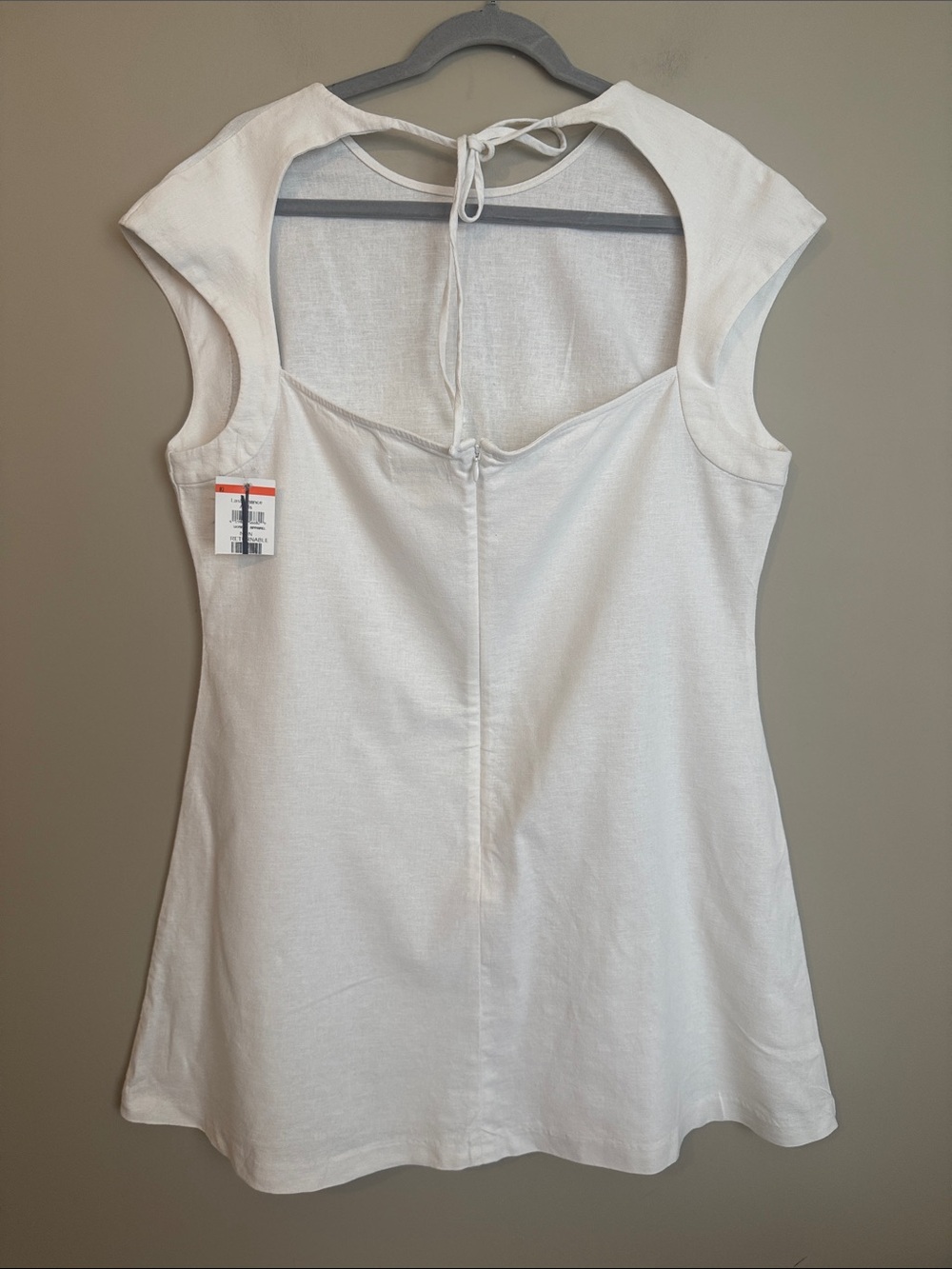 NWT- OPEN EDIT Linen Blend Shift Dress In White, size XL - Picture 7 of 11